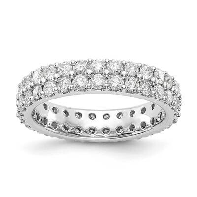 Vs/Si, D E F, 2Ct. Dbl Row Eternity Band 14k White Gold Lab Grown Diamond ET0041-200-65W4LD, MPN: E…