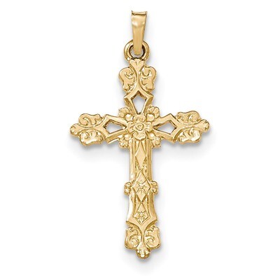 Budded Cross Pendant 14k Gold Polished XR1480, MPN: XR1480, 191101457982