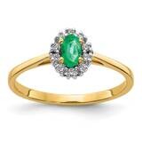 Emerald Ring 14k Gold Diamond RM5757-EM-010-YA, MPN: RM5757-EM-010-YA, 883957387208