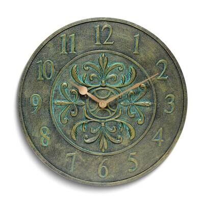 Blanc Fleur Aged Bronze Finish Wall Clock GM25019, MPN: GM25019, 731742333773
