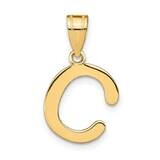 Bubble Letter C Initial Pendant 14k Gold Polished YC1441C, MPN: YC1441C, 196904088111