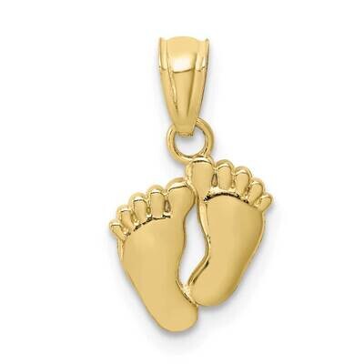 Small Feet Pendant 10k Gold 10XR922, MPN: 10XR922,