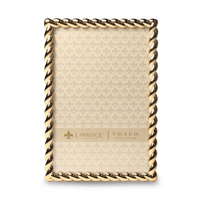 4x6 Rope Photo Frame Gold-tone GM19127, MPN: GM19127, 751148070133