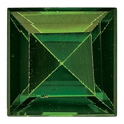Green Tourmaline 5mm Square Step Cut AA Quality Gemstone GT-0500-SQS-AA, MPN: GT-0500-SQS-AA,