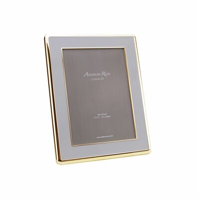 Addison Ross Wide Curved Enamel Picture Frame Chiffon &amp; Gold 5 x 7 Inch Gold-plated FR6506, MPN: FR…