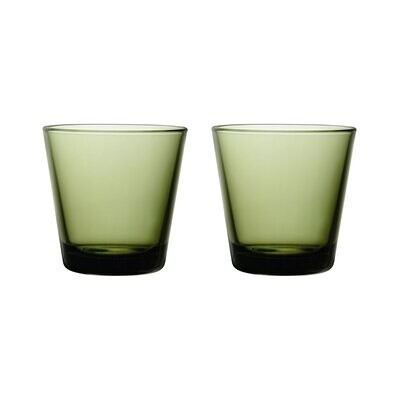 iittala Kartio Tumbler Set of 2 7 oz. Moss Green, MPN: 1025710, 6411929507015