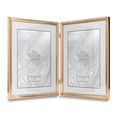 Gold-tone Beaded 8x10 Double Photo Frame GM25457, MPN: GM25457, 751148079051
