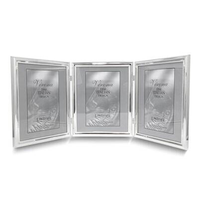 Silver-tone Double Beaded 8x10 Triple Photo Frame GM25517, MPN: GM25517, 751148065238