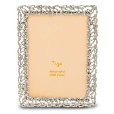 Ivy with Crystals 5X7 Photo Picture Frame Silver-tone GM20016, MPN: GM20016,