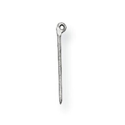 15.7mm Earring Bar Component Sterling Silver SS3221, MPN: SS3221,