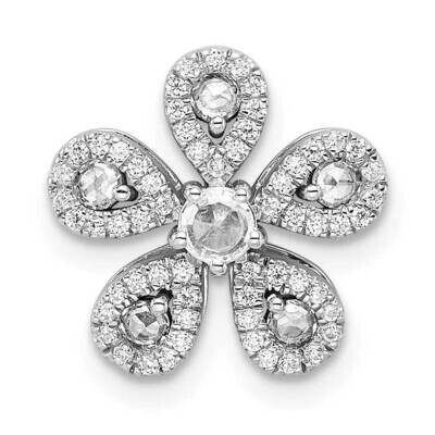 Diamond Flower Chain Slide 14k White Gold PM8519-032-WA, MPN: PM8519-032-WA,
