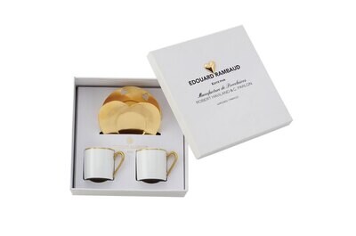 Robert Haviland Versailles White Bisc Platinum Filet Gold Geometrics HP2071, MPN: HP2071,