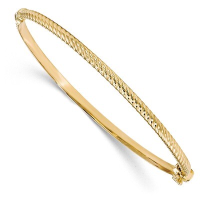 Leslie&#39;s Textured Bangle 10k Gold Polished HB-10LF541, MPN: 10LF541, 191101753763