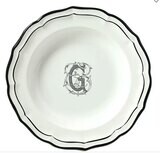 Gien Filet Midnight Monogram Canape Plate Q 2029ALUQ22, MPN: 2029ALUQ22, 840769006420