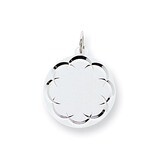 Round Disc Charm Engravable Sterling Silver QM383/18, MPN: QM383/18, 883957579436