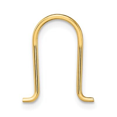 Medium Spring Omega Clip Component 14k Yellow Gold YG768, MPN: YG768,