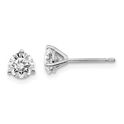 1ctw VS/SI D E F Lab Grown Diamond 3 Prong Earrings 14k White Gold EM1007-100-WLD, MPN: EM1007-100-…