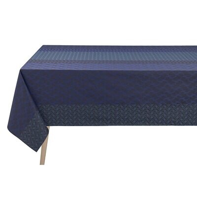 Le Jacquard Francais Tablecloth Caractere Blue 100% Coated Cotton 69 x 69 Inch 28208, MPN: 28208, 3…