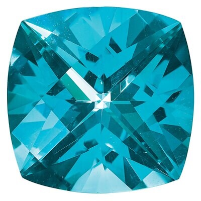 Topaz Paraiba Blue 8mm Cushion Checkerboard Gemstone TP-0800-CUX-PA, MPN: TP-0800-CUX-PA,