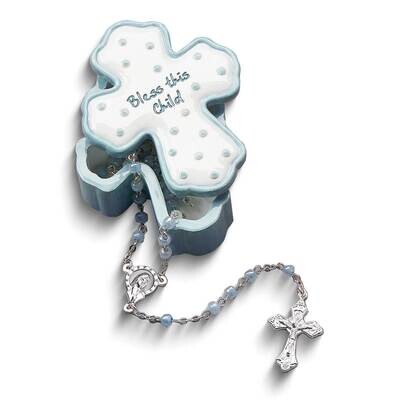 Boy Keepsake Cross Box and Rosary Set GM25617, MPN: GM25617, 89945717884