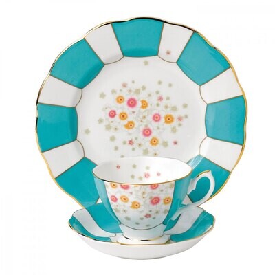 Royal Albert 100 Years 1930 3-Piece Set Teacup Saucer &amp; Plate 8 Inch Mint Deco 40017531, MPN: 40017…