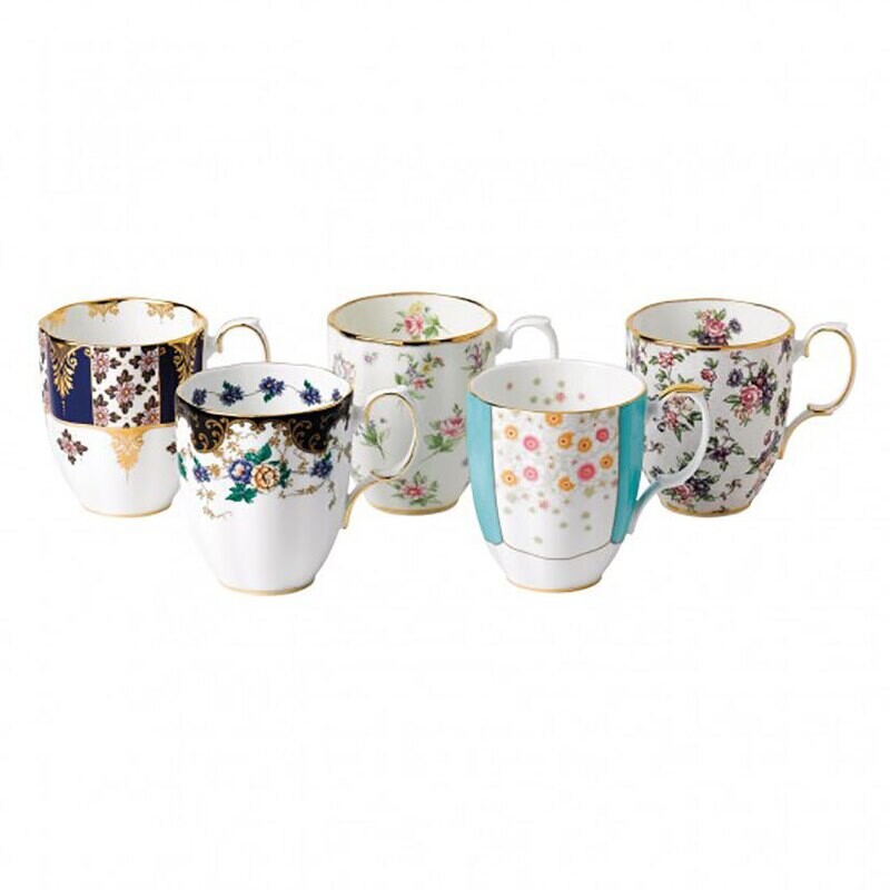 Royal Albert 100 Years 1900-1940 5-Piece Mug Set 14.1 Oz 40017522, MPN: 40017522, 701587269001