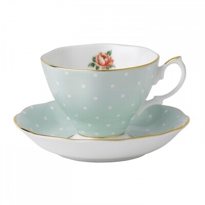 Royal Albert Polka Rose Teacup &amp; Saucer Set, MPN: POLROS26135, 652383739499