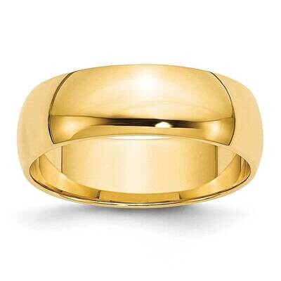 6mm Half Round Band 14k Yellow Gold HRL060, MPN: HRL060, 886774486499