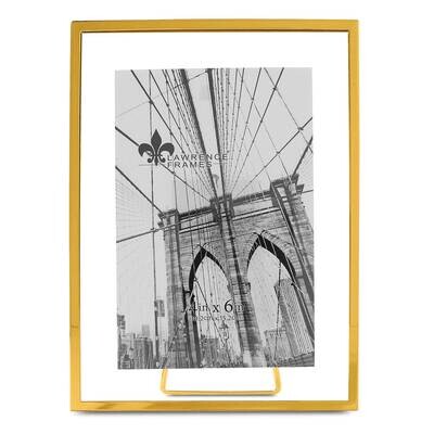 4 x 6 Inch Garett Gold-tone Metal Float Picture Frame GM22234, MPN: GM22234, 751148075114