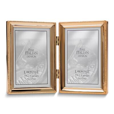 Gold-tone Beaded 3x5 Double Photo Frame GM25444, MPN: GM25444, 751148078924