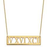 Roman Numeral Bar Necklace 14k Gold XNA729Y, MPN: XNA729Y,