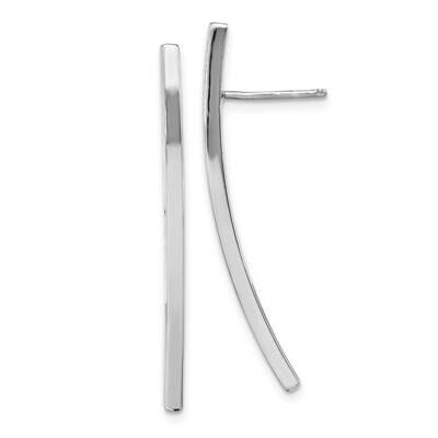 Leslie&#39;s Polished Post Dangle Earrings Sterling Silver Rhodium-plated HB-QLE1294, MPN: QLE1294, 191…