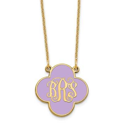 Epoxied Clover Monogram Necklace 14k Gold XNA602Y, MPN: XNA602Y,