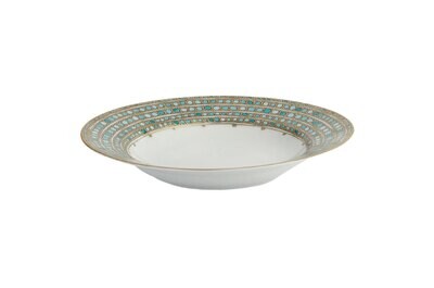 Robert Haviland Syracuse Tourquoise Rim Soup Plate 9 Inch HP61032, MPN: HP61032,
