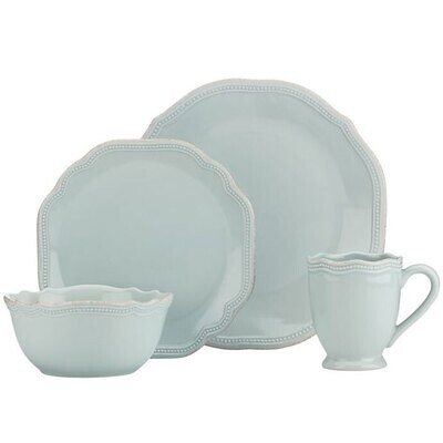 Lenox French Perle Bead Ice Blue 4 Piece Set 855136, MPN: 855136, 882864569493