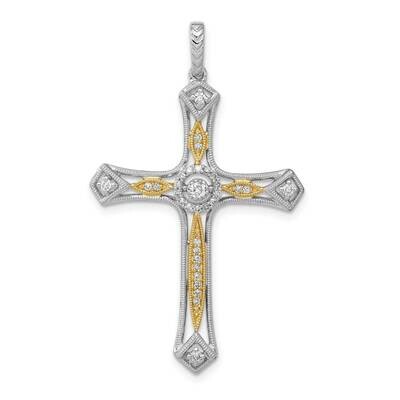 1/5Ct. Diamond Cross Pendant 14k Two-Tone Gold PM5100-020-WYA, MPN: PM5100-020-WYA, 883957974040