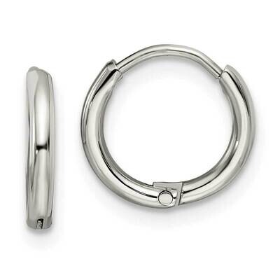 1.6mm Hinged Hoop Earrings Stainless Steel Polished SRE1450, MPN: SRE1450, 191101866616