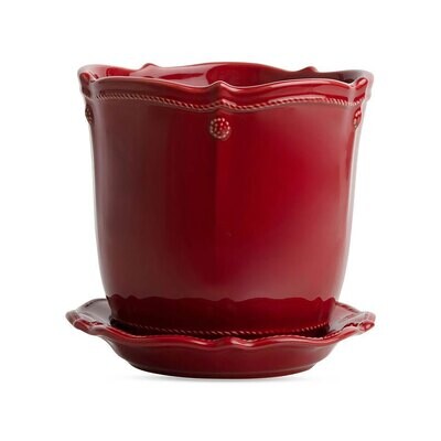 Juliska Berry &amp; Thread Ruby 7 Inch Planter &amp; Saucer JA137/73, MPN: JA137/73, 810034836687