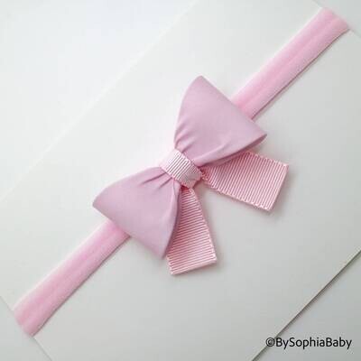 Light Pink Bow Headband Baby Bow Headband Newborn Bow Headband Photography Prop Headband Light Pink…