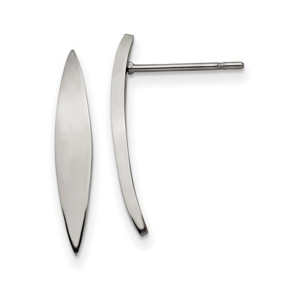 Post Earrings Stainless Steel Polished SRE1237 by Chisel, MPN: SRE1237, 191101499609