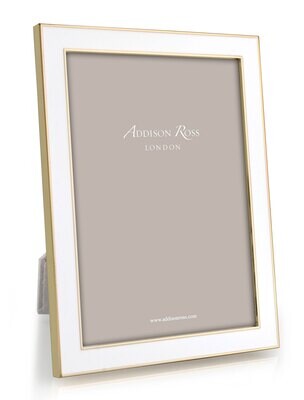 Addison Ross White Enamel Picture Frame 8 x 10 Inch e-Gold Plating FR0955, MPN: FR0955, UPC/EAN: 50…