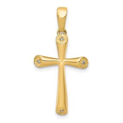 Cross Pendant 14k Gold AA Diamond PM5020-002-YA, MPN: PM5020-002-YA, 883957211428