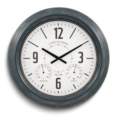 18 Inch Metal Indoor and Outdoor Wall Clock GM24836, MPN: GM24836, 757456079967
