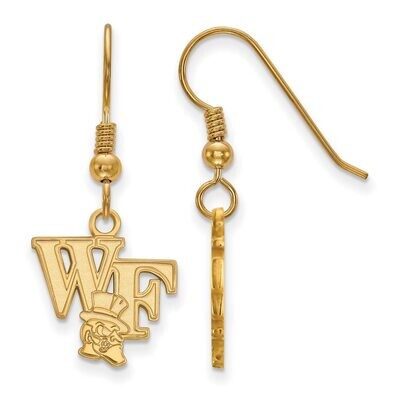 Wake Forest University Small Dangle Earring Wire Gold-plated Silver GP046WFU, MPN: GP046WFU, 886774…