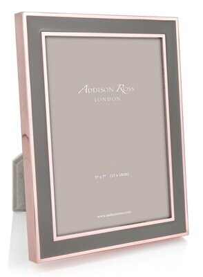 Addison Ross Taupe Enamel &amp; Rose Gold Picture Frame 5 x 7 Inch Rose Gold FR1852, MPN: FR1852, UPC/E…