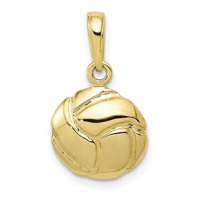 Satin Diamond -Cut Volleyball Charm 10k Gold Solid 10K4949, MPN: 10K4949,