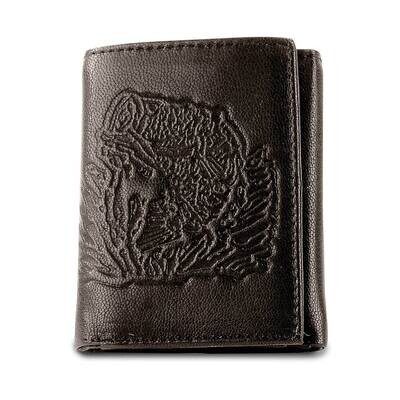 Brown RFID Blocking Embossed Bass Trifold Wallet GM23276, MPN: GM23276,