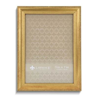 Gold-tone Beaded Edge 5 x 7 Inch Photo Picture Frame GM25519, MPN: GM25519, 751148079099