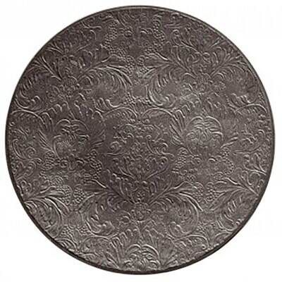 Raynaud Italian Renaissance Coupe Plate Flat Full Engraved Dark Grey 0816-47-113032, MPN: 0816-47-1…
