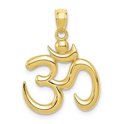 Om Symbol Pendant 10k Gold Polished 10K6148, MPN: 10K6148, 191101085345